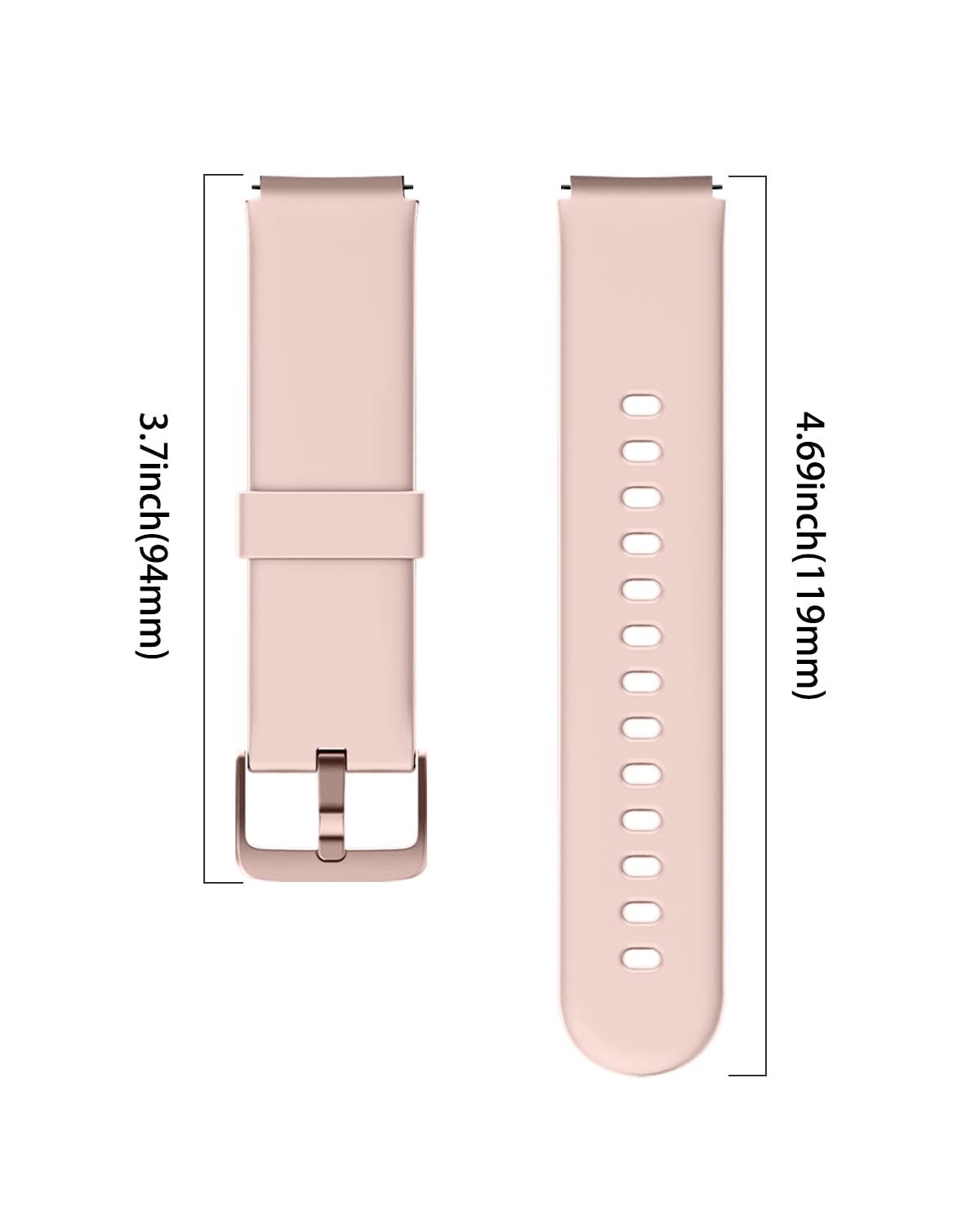 GRV Replacement Strap Band for Smart Watch FC1 - Pink Silicone Watch Band Compatible with Smartwatch Accessories | Perfect for Workouts, Running & Daily Wear