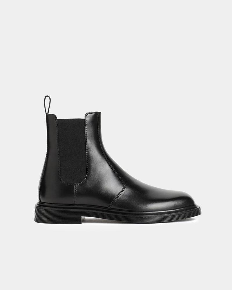 Premium Black Brushed Leather Chelsea Boots for Men - Waterproof Ankle Boots with Elastic Side Gussets - Perfect for Casual Wear, Office & Outdoor Activities