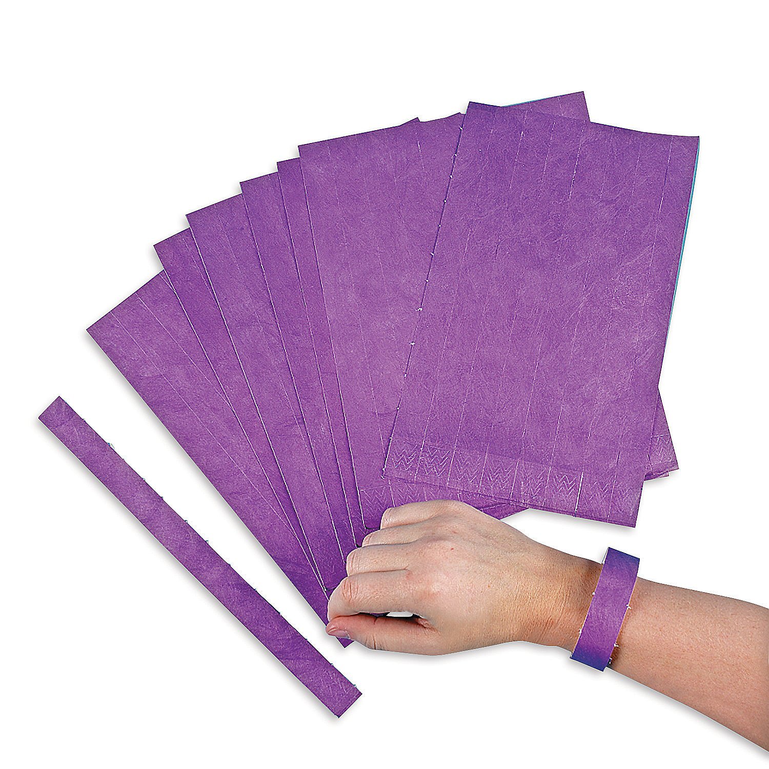 100-Pack Purple Wristbands for Events | Bulk Party Wristbands for Concerts, Festivals & Fundraisers | Waterproof & Durable Event Accessories