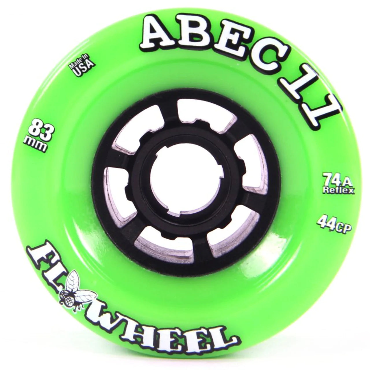 ABEC 11 Flywheel 83mm 74A Green - 4 Pack Longboard Skateboard Wheels for Smooth Cruising & Downhill Riding