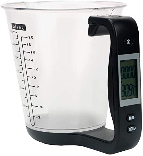Digital Kitchen Scale with Measuring Cup & Temperature Function - Precise Cooking & Baking for Home Chefs & Bakers