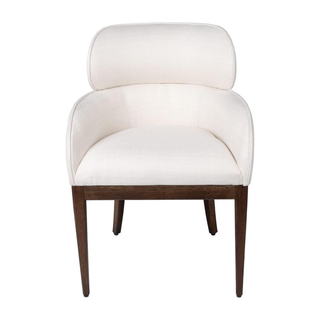 Cyan Design 11825 Lucien Dining Chair - Dark Brown & Off White Upholstered Side Chair for Dining Room, Kitchen, or Breakfast Nook - Elegant Modern Home Decor