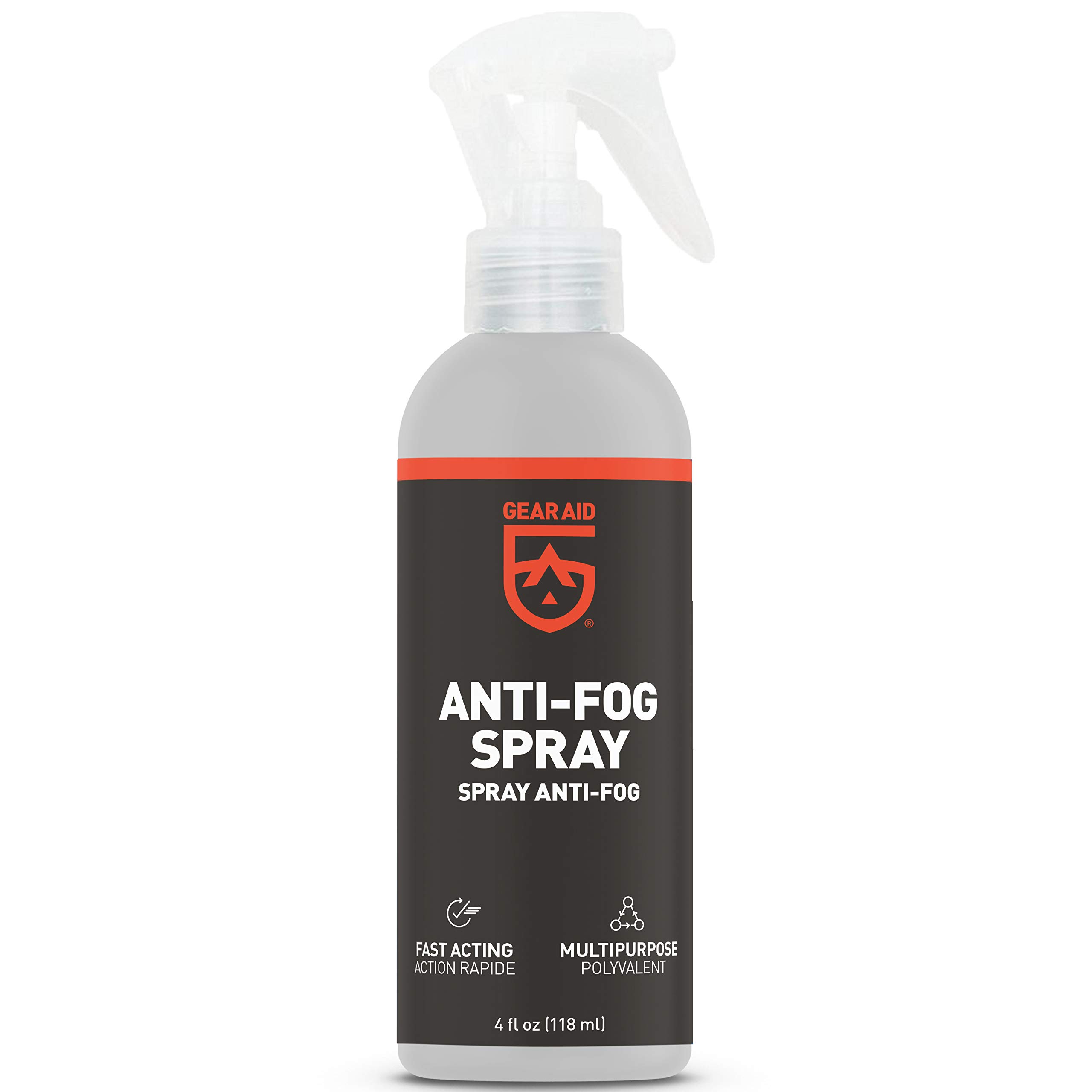 Gear AID Anti-Fog Spray & Lens Cleaner for Goggles, Masks & Glasses – Clear Vision for Skiing, Swimming & Safety Work