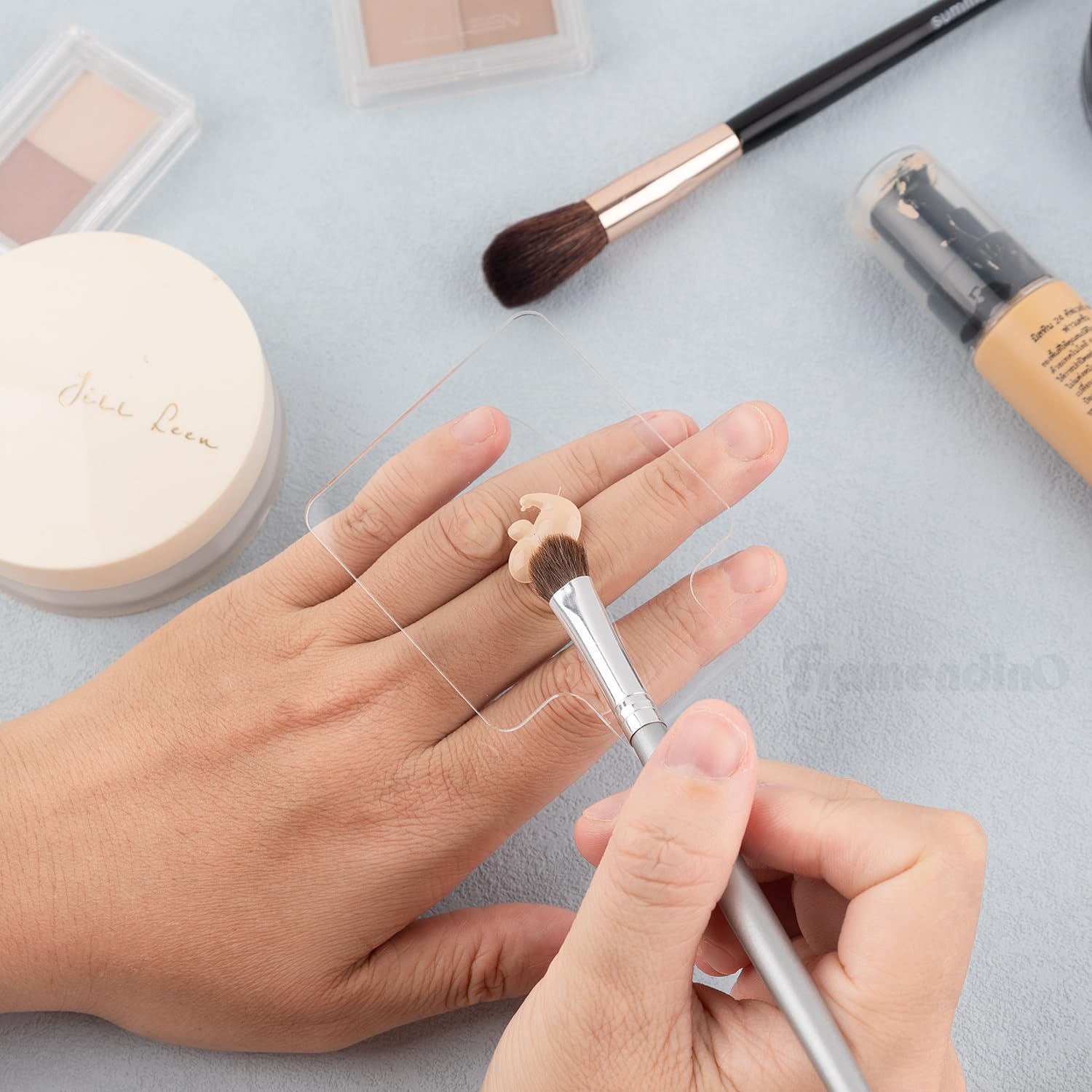 6-in-1 Professional Makeup Mixing Palette Set with Spatula - Foundation Blending Plate, Eyeshadow & Nail Art Palette - Ideal for Makeup Artists, DIY Beauty & Cosmetic Enthusiasts - Perfect for Salon, Home Use & Professional Makeup Application