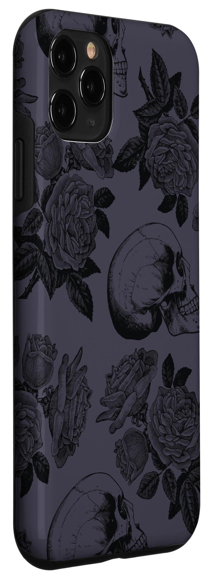 iPhone 11 Pro Skull & Roses Gothic Phone Case - Trendy Goth Girl Accessory for Protection & Style | Perfect for Halloween, Concerts & Alternative Fashion Lovers