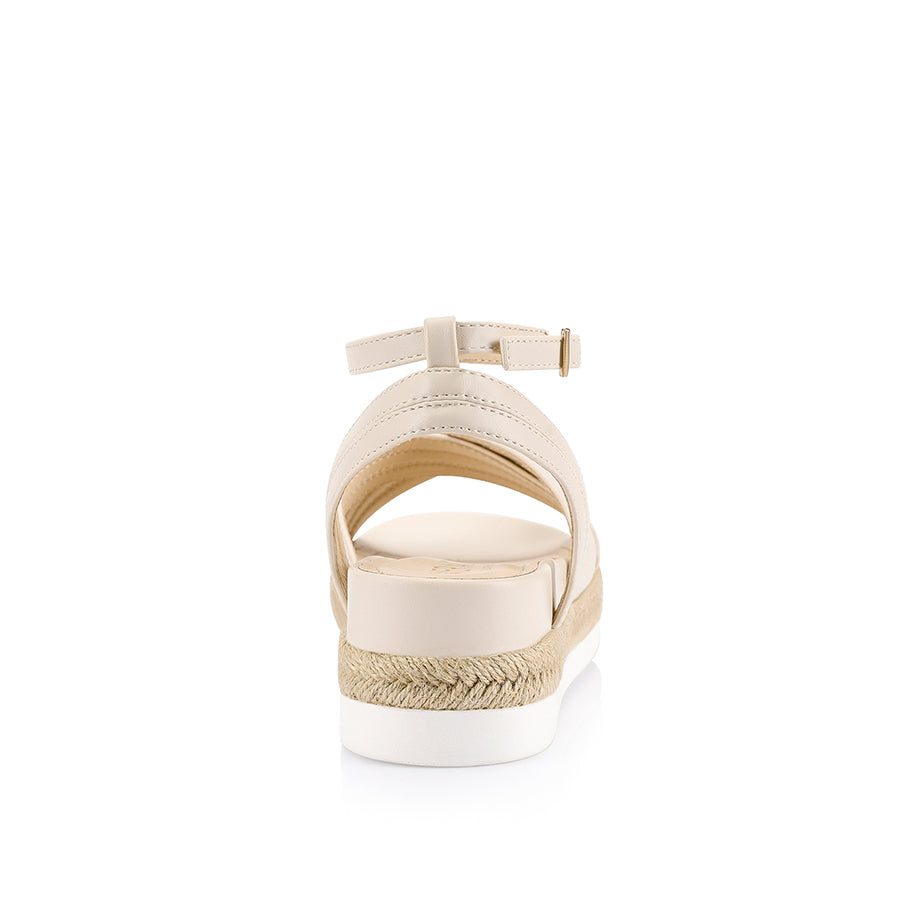 Dezzie Comfortable Footbed Sandals - Soft Bone Color | Perfect for Beach, Pool & Summer Walking