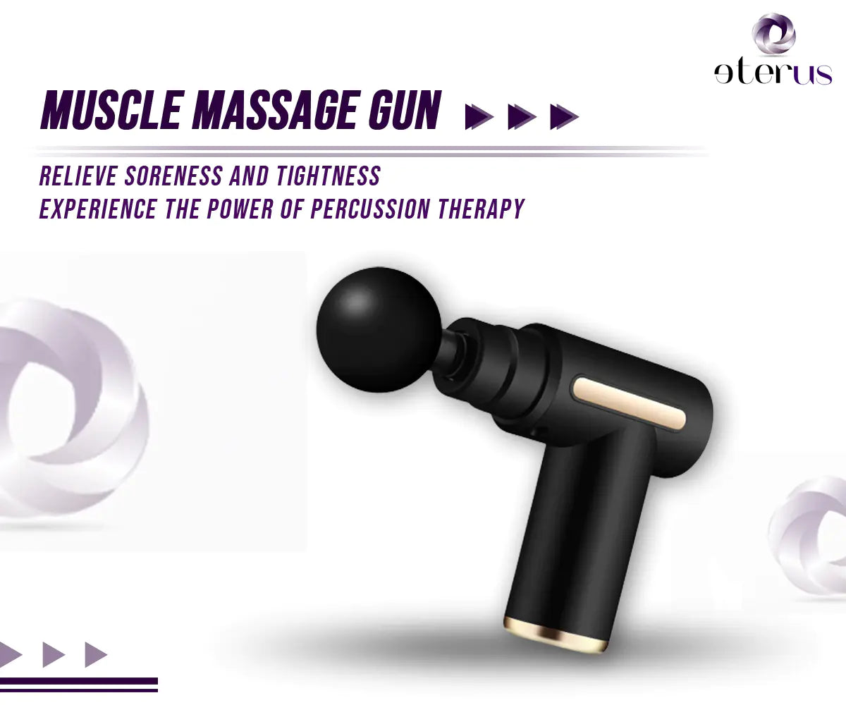 Deep Tissue Percussion Massage Gun for Athletes - Muscle Pain Relief & Recovery | Portable Massager for Post-Workout, Sports Injury & Muscle Relaxation