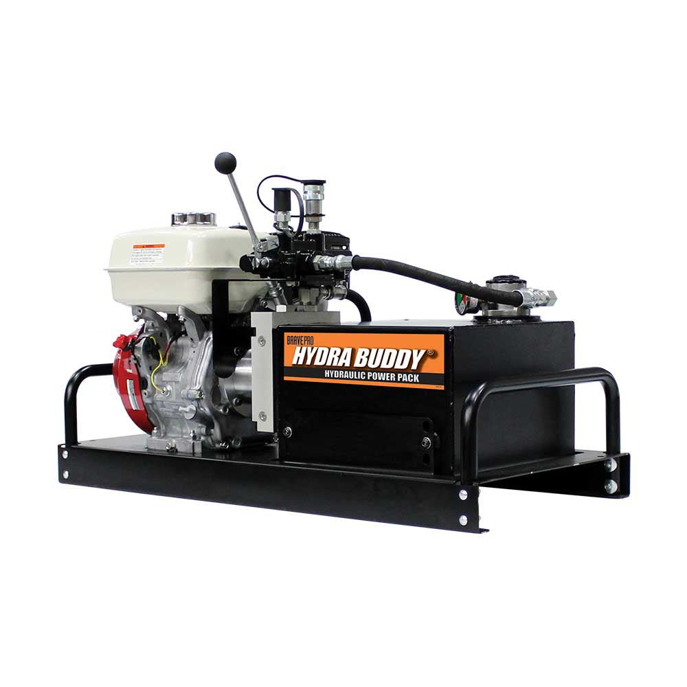 Brave Hydraulic Power Pack - 2000 PSI High Pressure, 5.5 GPM Flow Rate with Recoil Start & Honda GX270 Engine - Ideal for Log Splitters, Dump Trailers, and Hydraulic Equipment