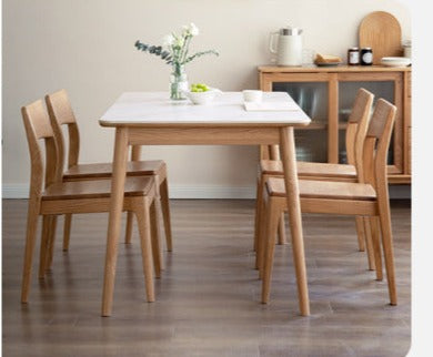 Solid Oak & Ash Wood Stacking Dining Chairs - Heavy Duty & Space-Saving for Restaurants, Events & Home Use