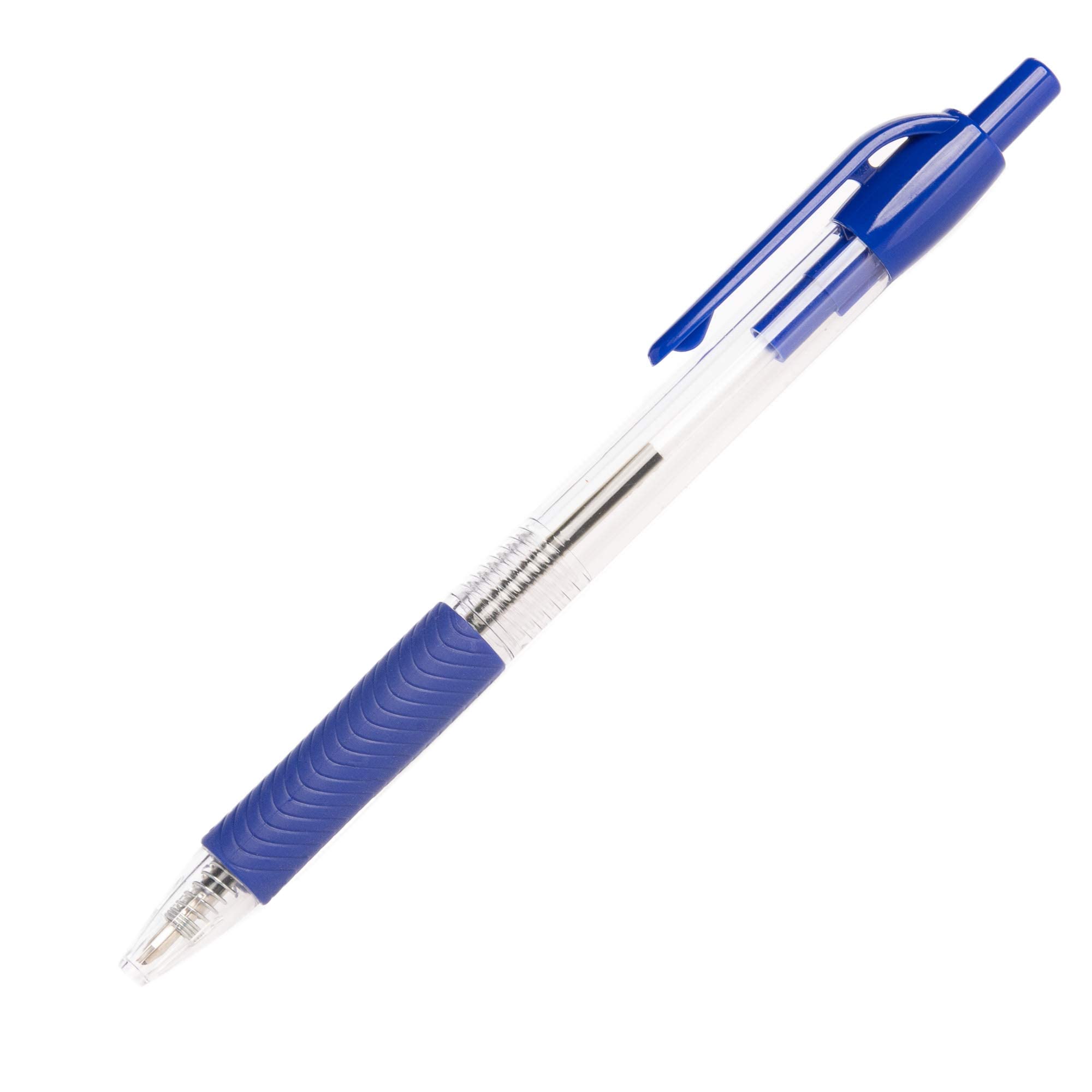 Simply Genius Retractable Ballpoint Pens Bulk 50 Pack - Smooth Writing Medium Point Blue Ink Pens with Comfort Grip - Perfect for Office, School, Notebooks & Journal Writing - Great for Business Meetings, Note Taking & Daily Office Use (50pcs)
