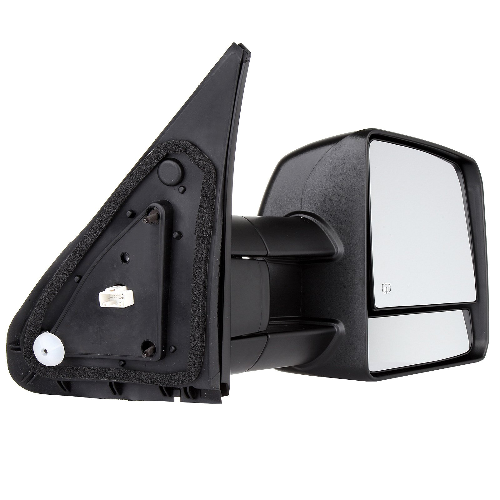 CCiyu Black Power-Adjusted Heated Towing Mirrors with Turn Signal & Manual Folding - Compatible with 2007-2017 Toyota Tundra (LH Left & RH Right) - Perfect for Enhanced Visibility & Safe Towing
