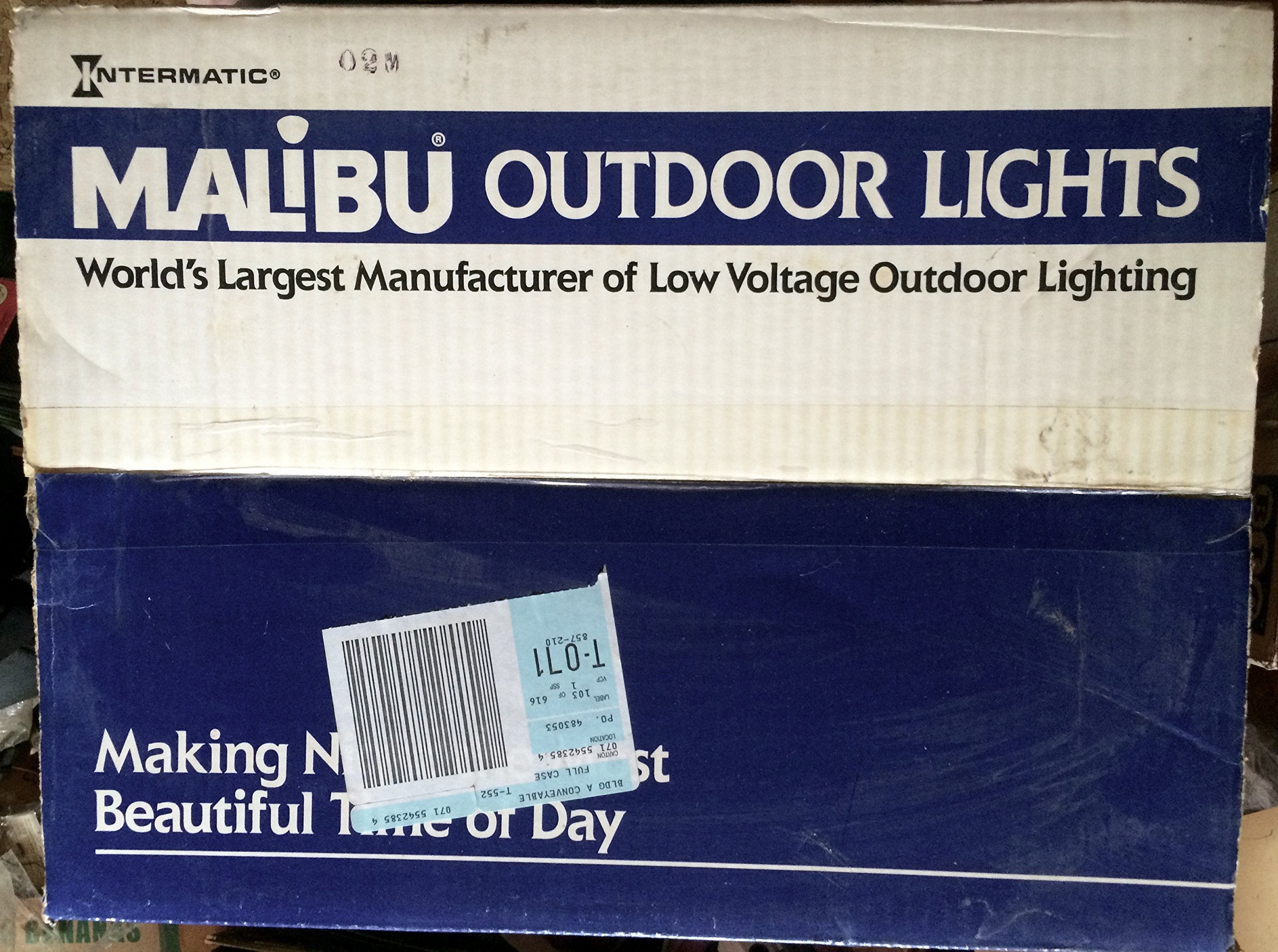 Intermatic LX10610T25 Malibu 10 Pack Black Low-Voltage Outdoor Landscape Lights with 44W Power Pack & 50ft Cable - Perfect for Garden, Pathway, and Yard Lighting