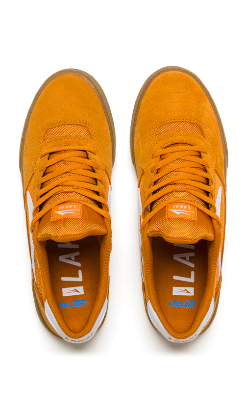 Lakai Cambridge Suede Skate Shoes for Men - Orange Suede Sneakers for Streetwear & Casual Wear | Perfect for Skateboarding & Everyday Comfort