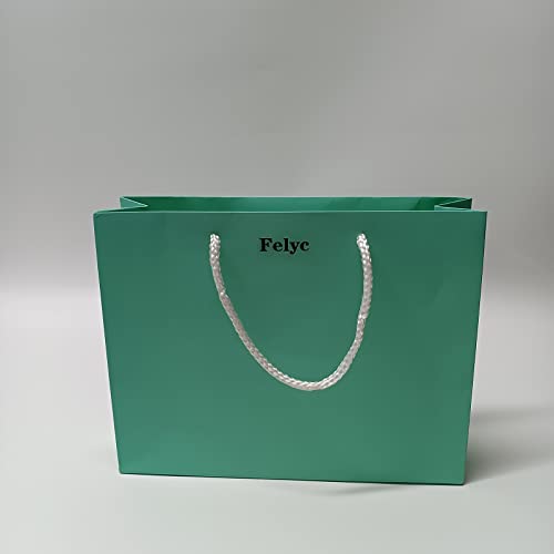 Felyc 12x5x7 Inches Kraft Paper Gift Bags with Handles - Bulk Eco-Friendly Shopping Bags for Grocery, Party Favors & Retail Packaging | Perfect for Weddings, Birthday Gifts & Store Merchandise
