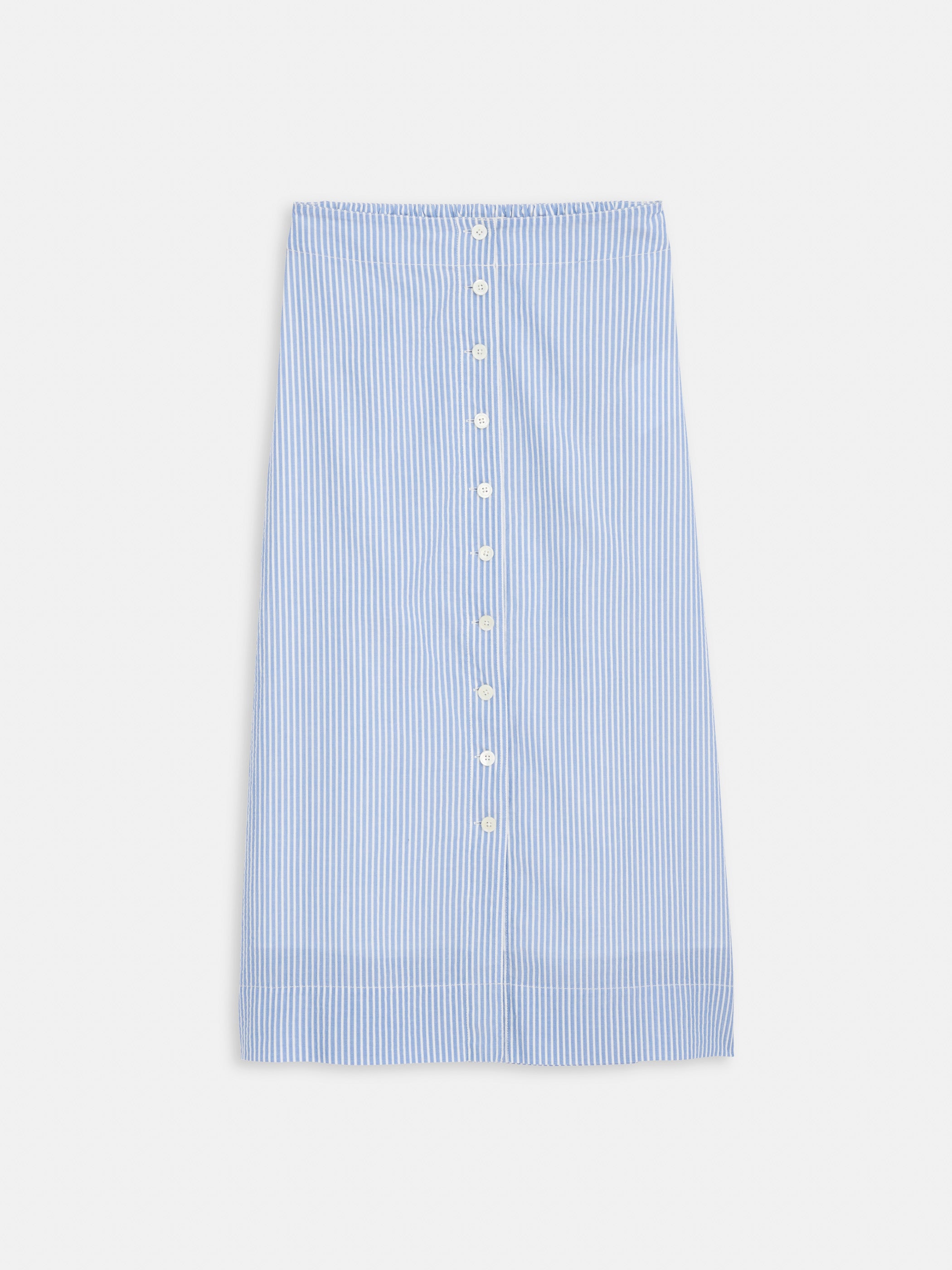 Seersucker Button Front Skirt - Lightweight Summer Skirt for Women | Perfect for Beach, Picnic, and Casual Outings