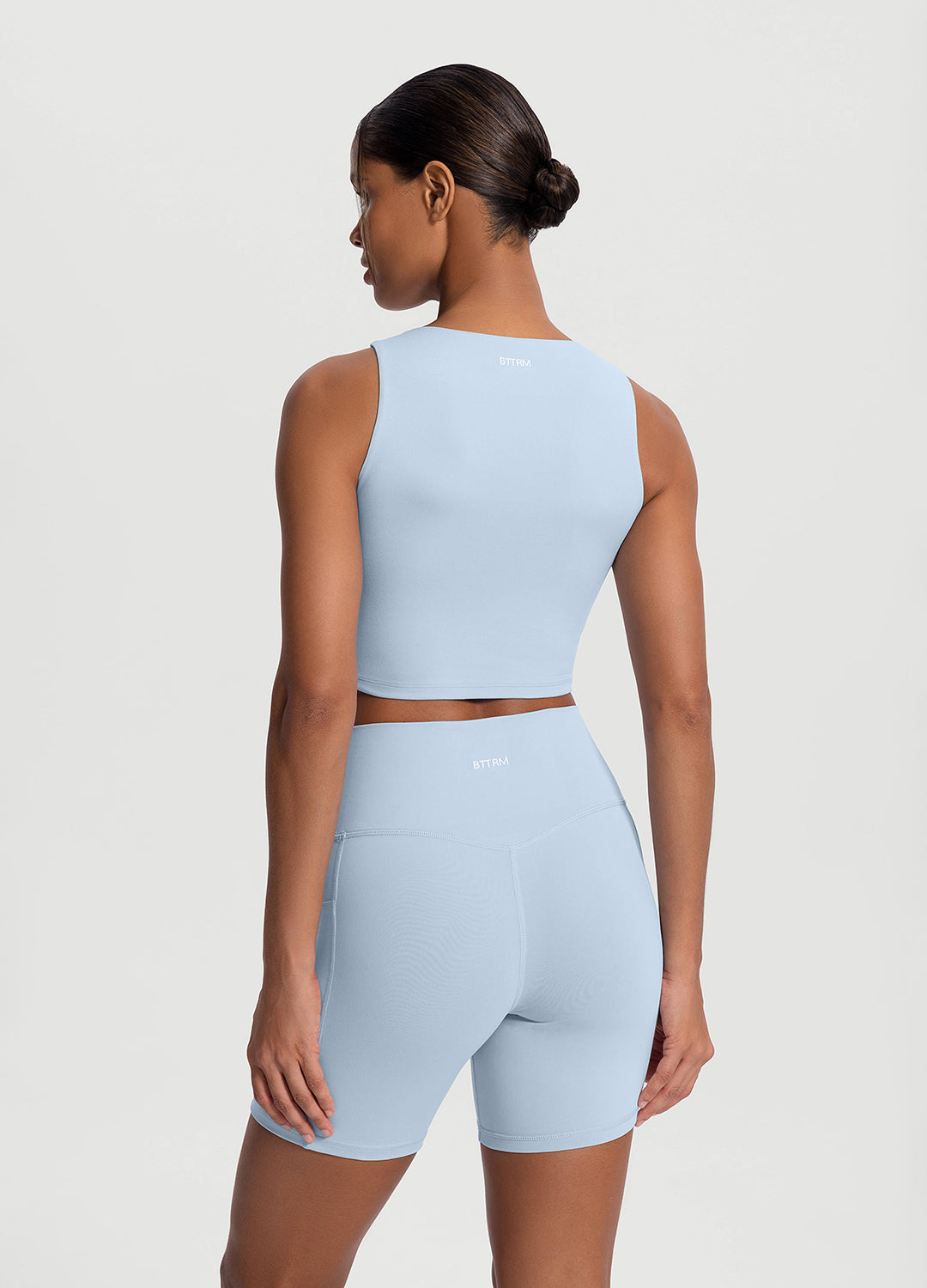 High Neck Cropped Tank Top for Women - Stretchy Slim Fit Workout Shirt - Yoga, Running & Gym Essentials