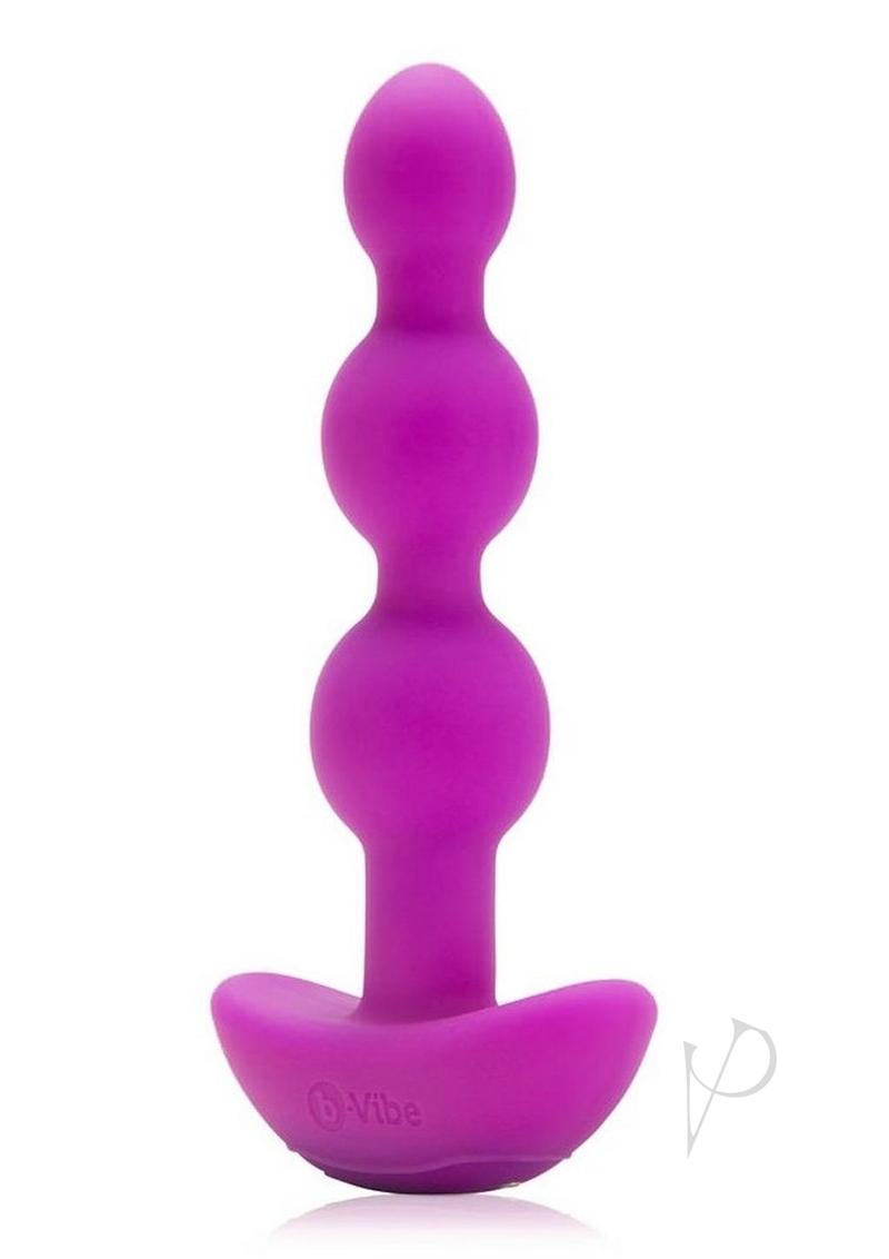 B Vibe Triplet Anal Beads - Rechargeable Silicone Anal Beads with Wireless Remote Control for Couples Play, Fuchsia Pink - Perfect for Solo Exploration & Partnered Intimacy