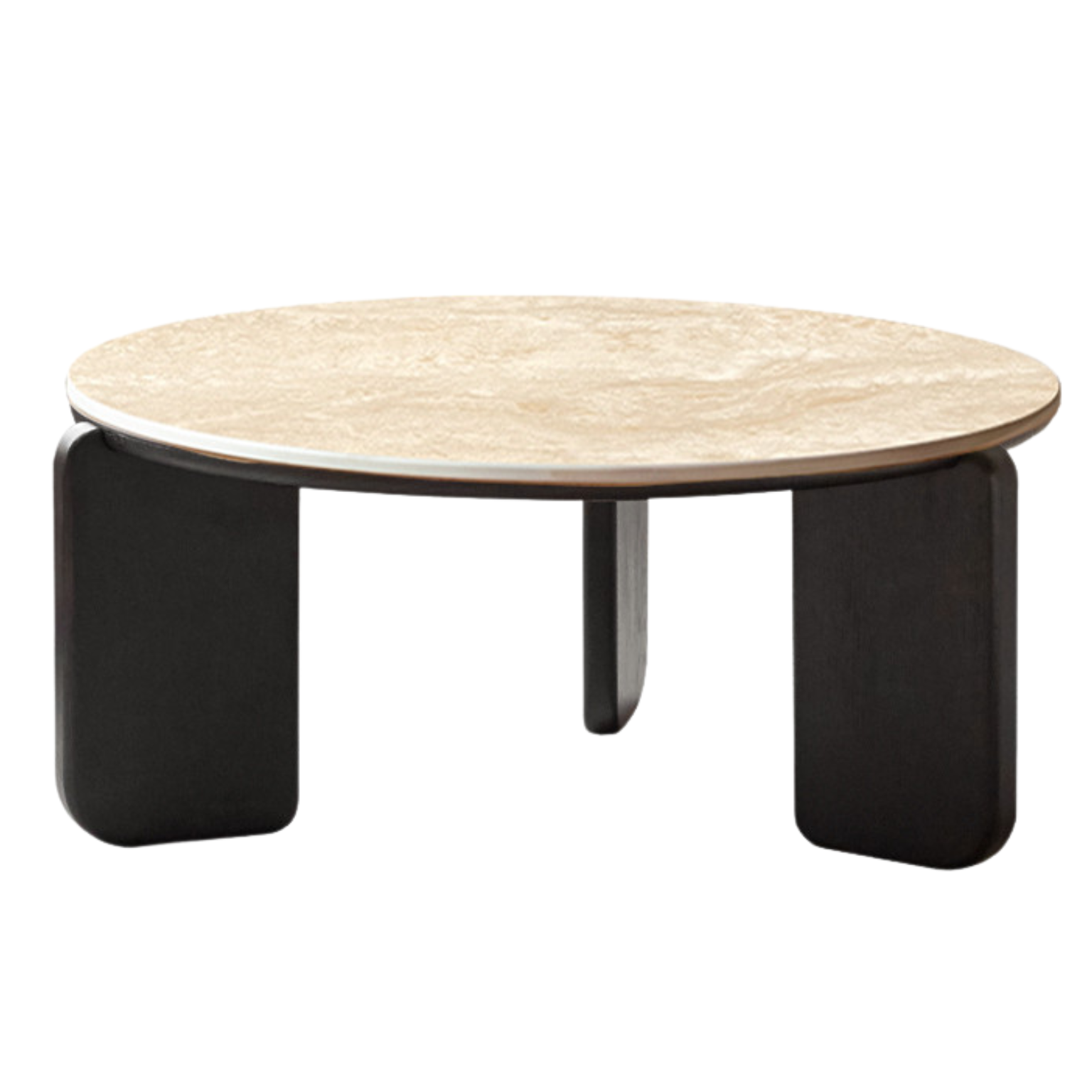 31.4x31.4x13.7 inch / 80x80x35 cm / Smoky color / coffee table  (travertine rock slab)