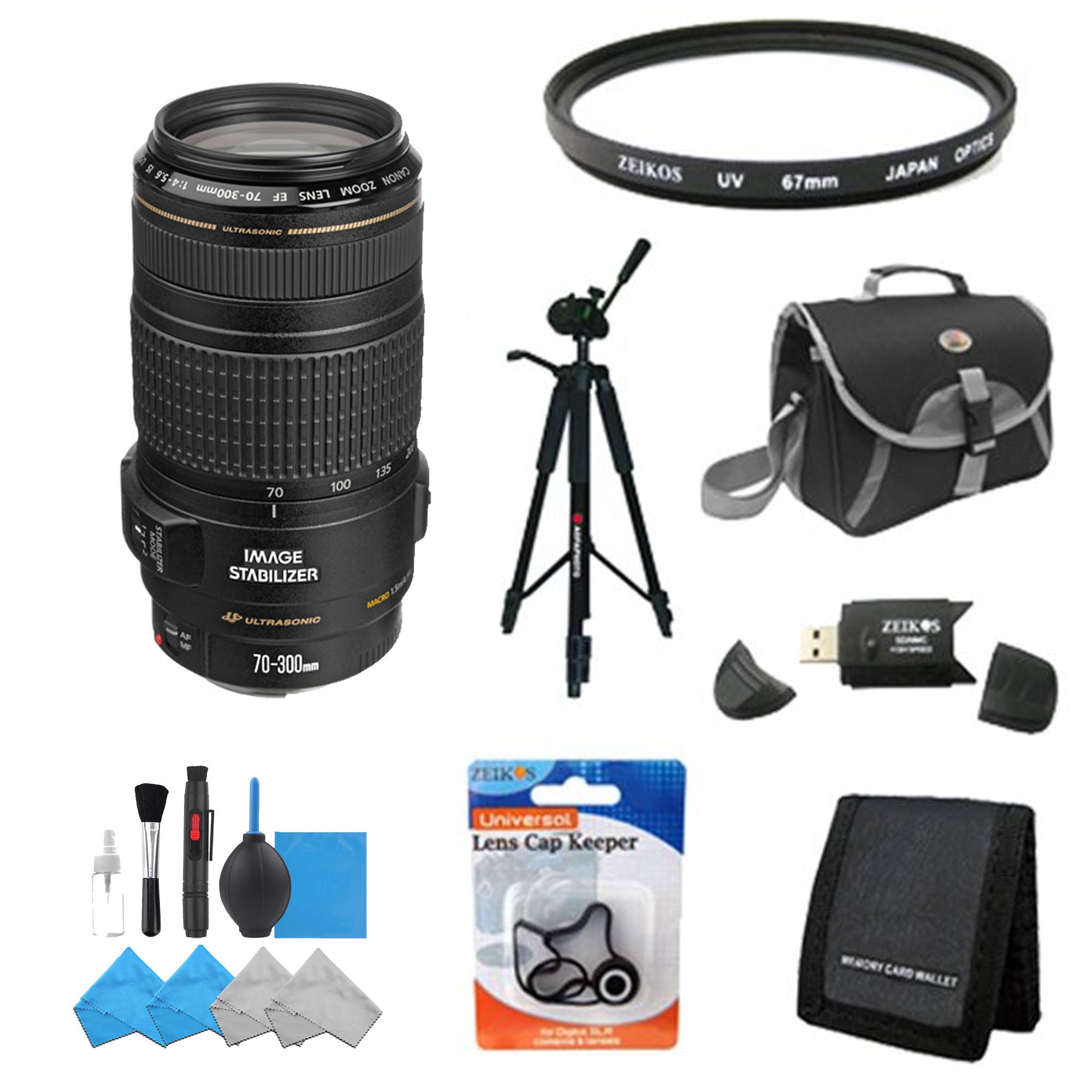 Canon EF 70-300mm f/4-5.6 IS USM Telephoto Zoom Lens with Starter Bundle Kit - Perfect for Wildlife, Sports & Travel Photography
