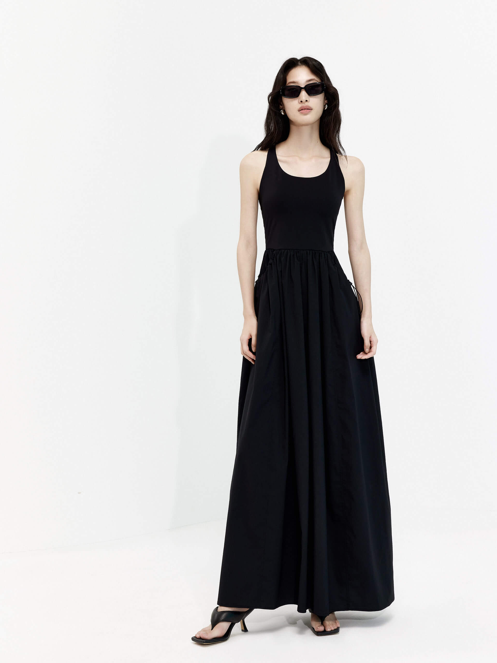 Elegant Contrast Panel Cutout Dress for Women - Stylish Bodycon Party & Evening Gown | Perfect for Night Out, Date Night & Special Occasions
