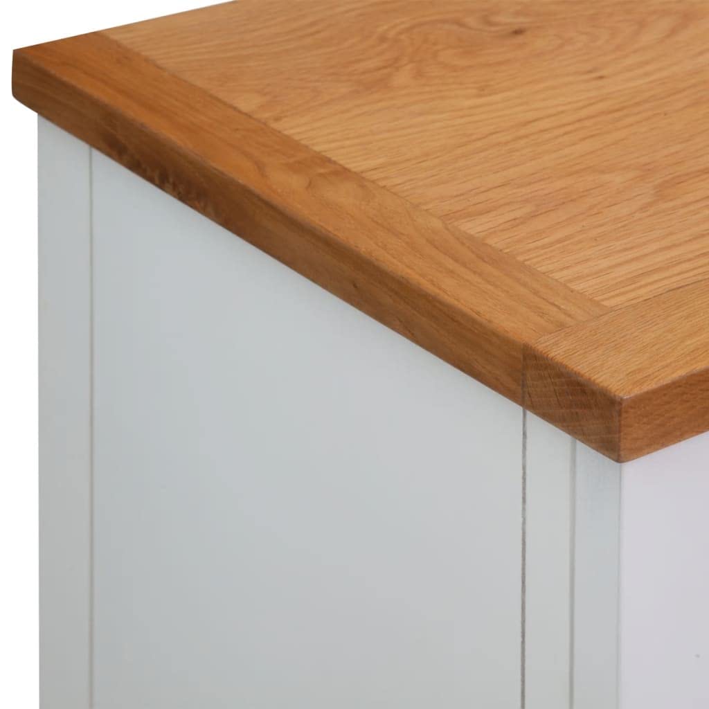 Rustic Solid Oak Wood Side Cabinet - 35.4