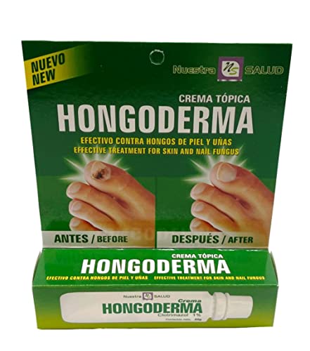Hongoderma Nail Fungus Treatment for Toenail & Athlete's Foot - Effective Antifungal Cream with Clotrimazole for Toenail Fungus, Ringworm & Jock Itch - Fast Relief for Healthy Nails - Perfect for Gym, Pool & Outdoor Activities