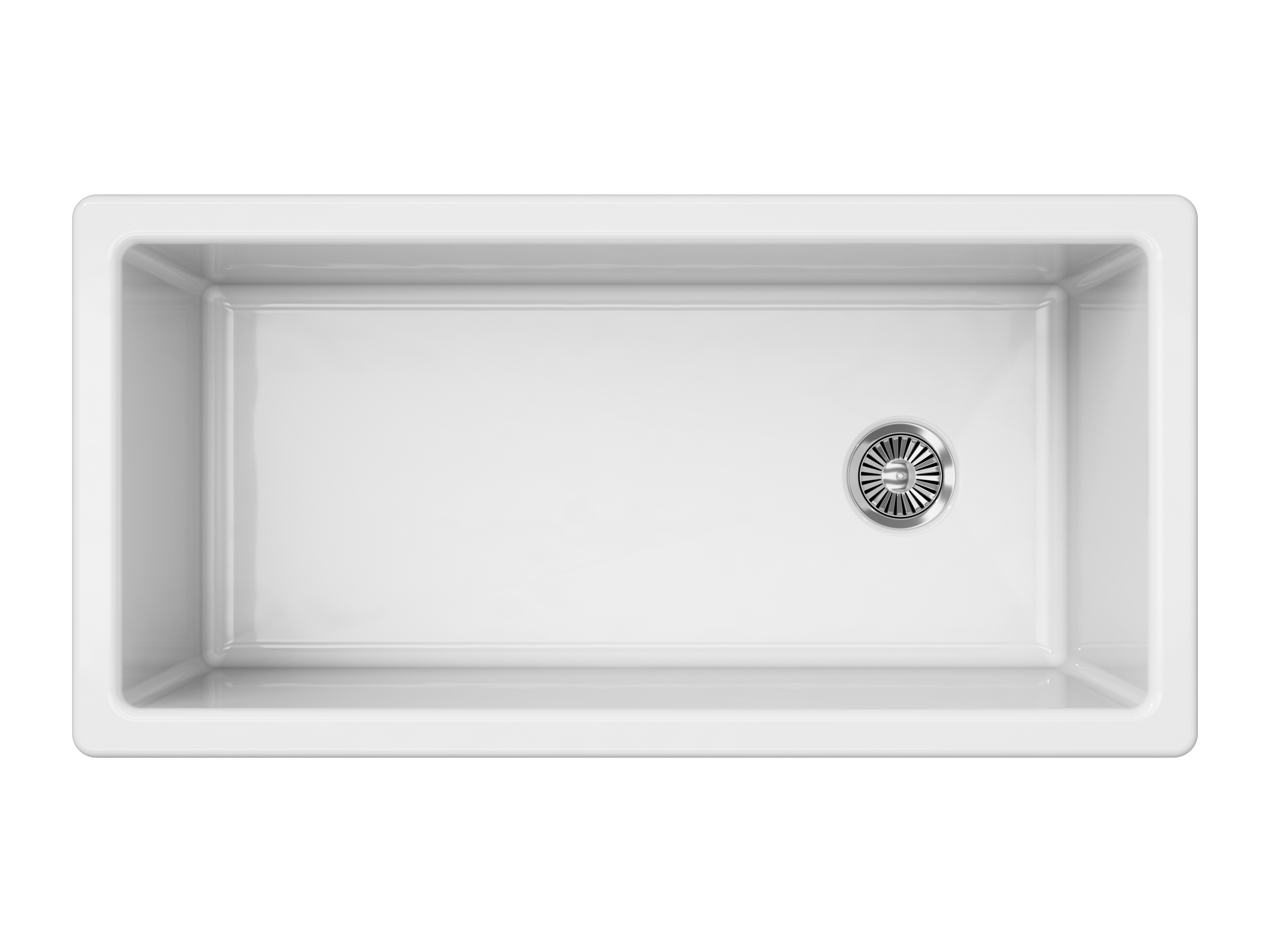 Piralla 36 Inch Reversible Fireclay Farmhouse Kitchen Sink in White | Double Bowl Undermount or Drop-In Installation | Perfect for Modern Farmhouse, Rustic, and Traditional Kitchen Designs