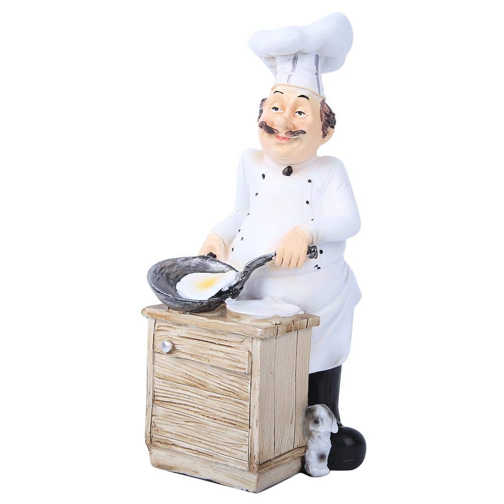 3D Chef Resin Statue - Realistic Kitchen Decor for Home, Restaurant & Cafe - Perfect for Cooking Enthusiasts & Culinary Decorations