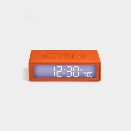 Vintage LEX Flip Clock in Orange - Retro Digital Alarm Clock with Mechanical Flip Display for Home, Office, and Gift Giving