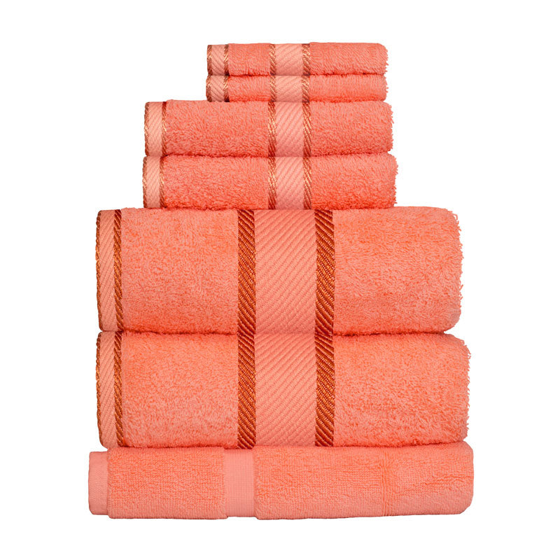 100% Cotton Bath Towel Set - 7-Piece Rust Color | Soft & Absorbent for Spa, Beach, and Everyday Use