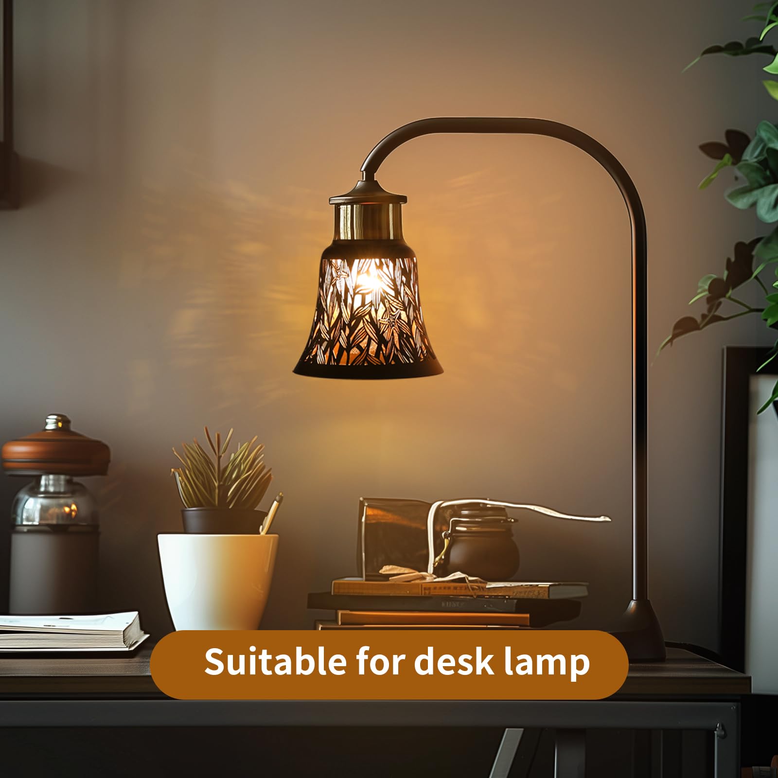 ALUCSET 4 Pack Metal Bell Shaped Pendant Light Shades - 4.72