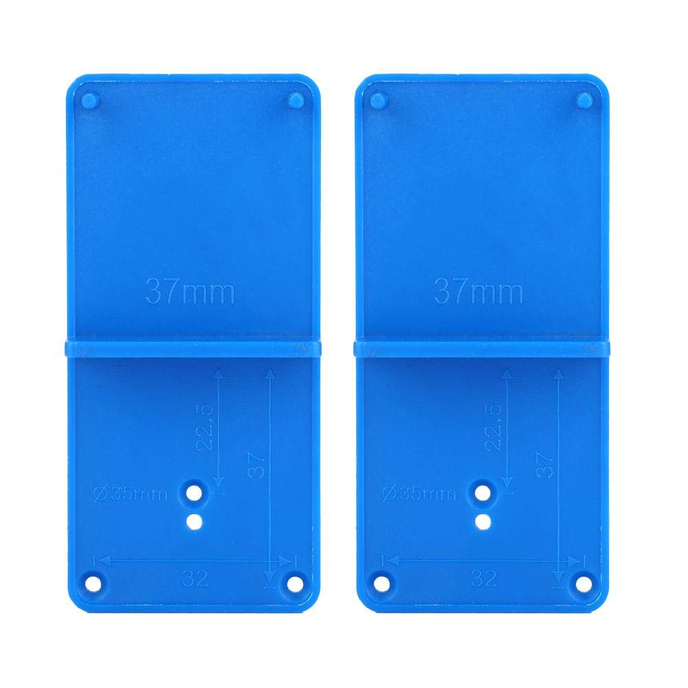 2-Piece Hinge Hole Drilling Template Kit - Precise Cabinet Door & Drawer Guide Locator for Perfect Assembly | DIY Woodworking & Furniture Installation Tool
