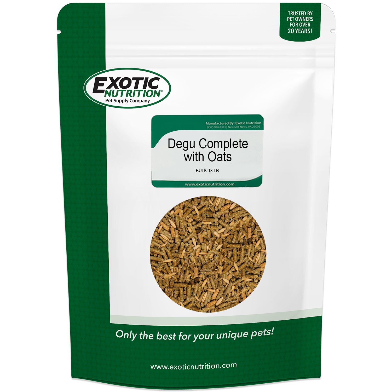 Premium Degu Food with Whole Oats - Nutritious Small Pet Diet for Guinea Pigs, Hamsters & Rodents - Perfect for Daily Feeding & Healthy Digestion