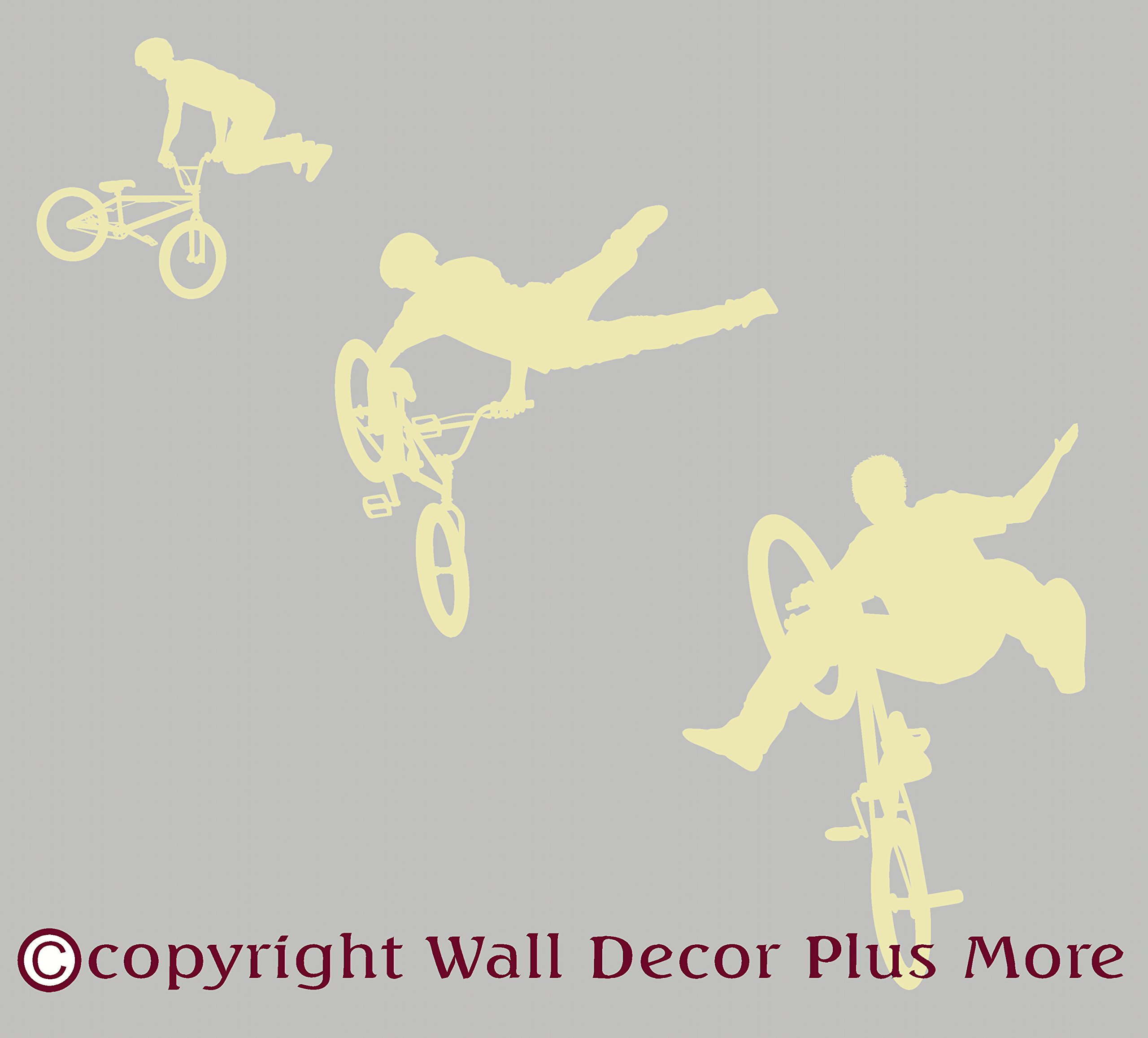 Boys BMX Biker Silhouette Wall Decals - 23