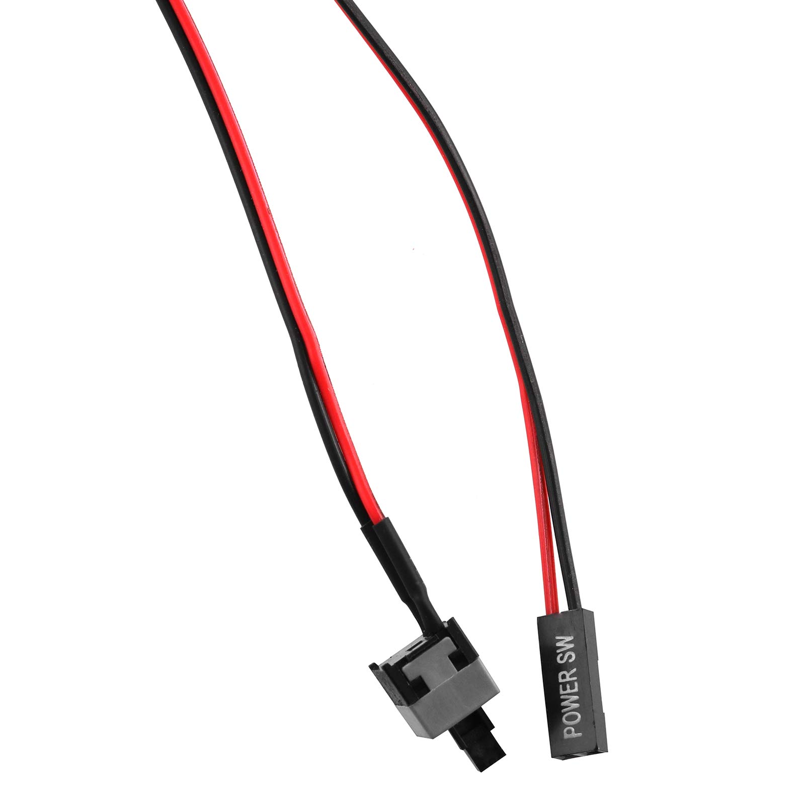 3PCS PC Motherboard 2-Pin Power Switch Cable with On/Off Button - Computer Case Reset Cord for DIY PC Builds, Gaming Rigs & Workstations