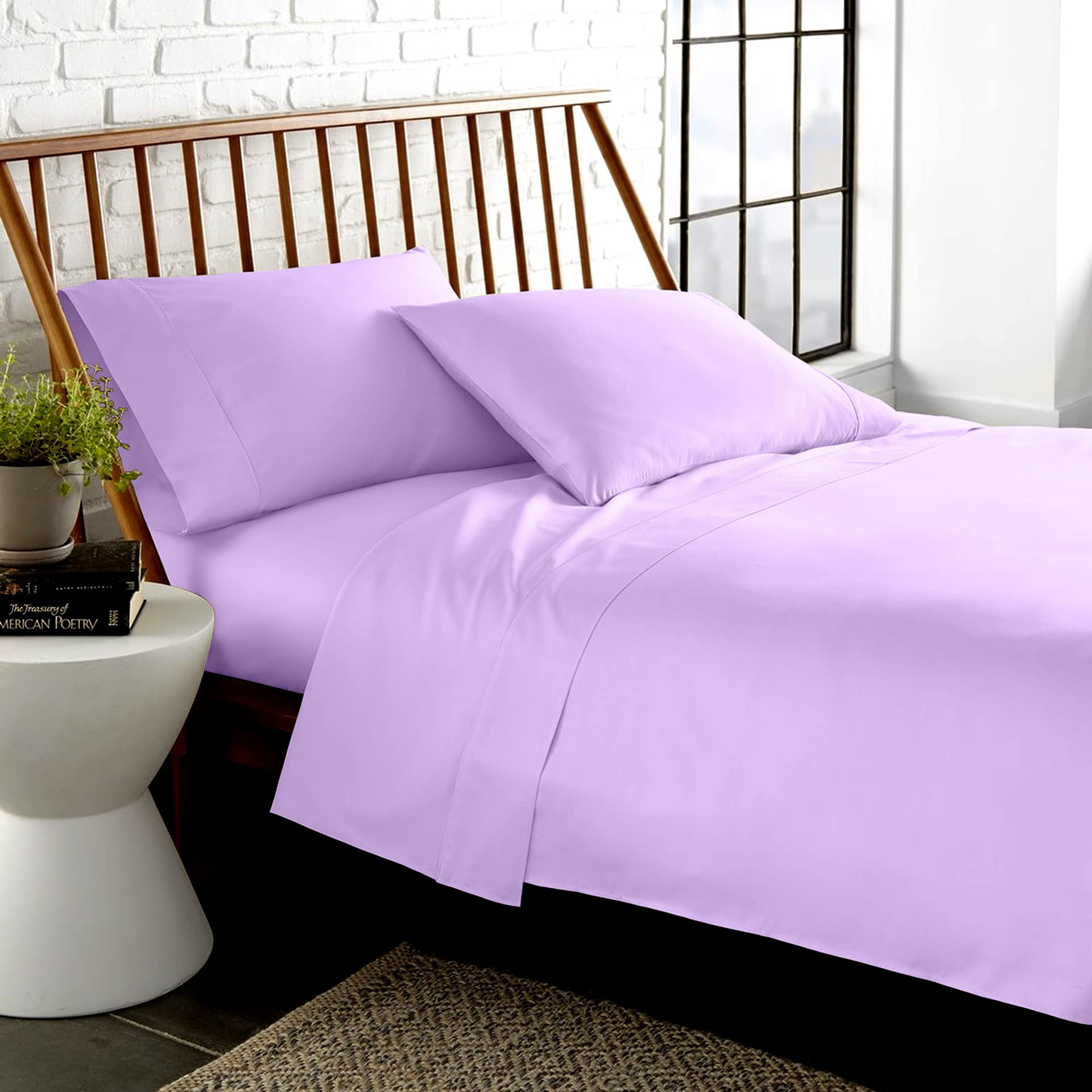 Premium 1000 Thread Count Egyptian Cotton King Size Sheet Set - 100% Long Staple Cotton, 15