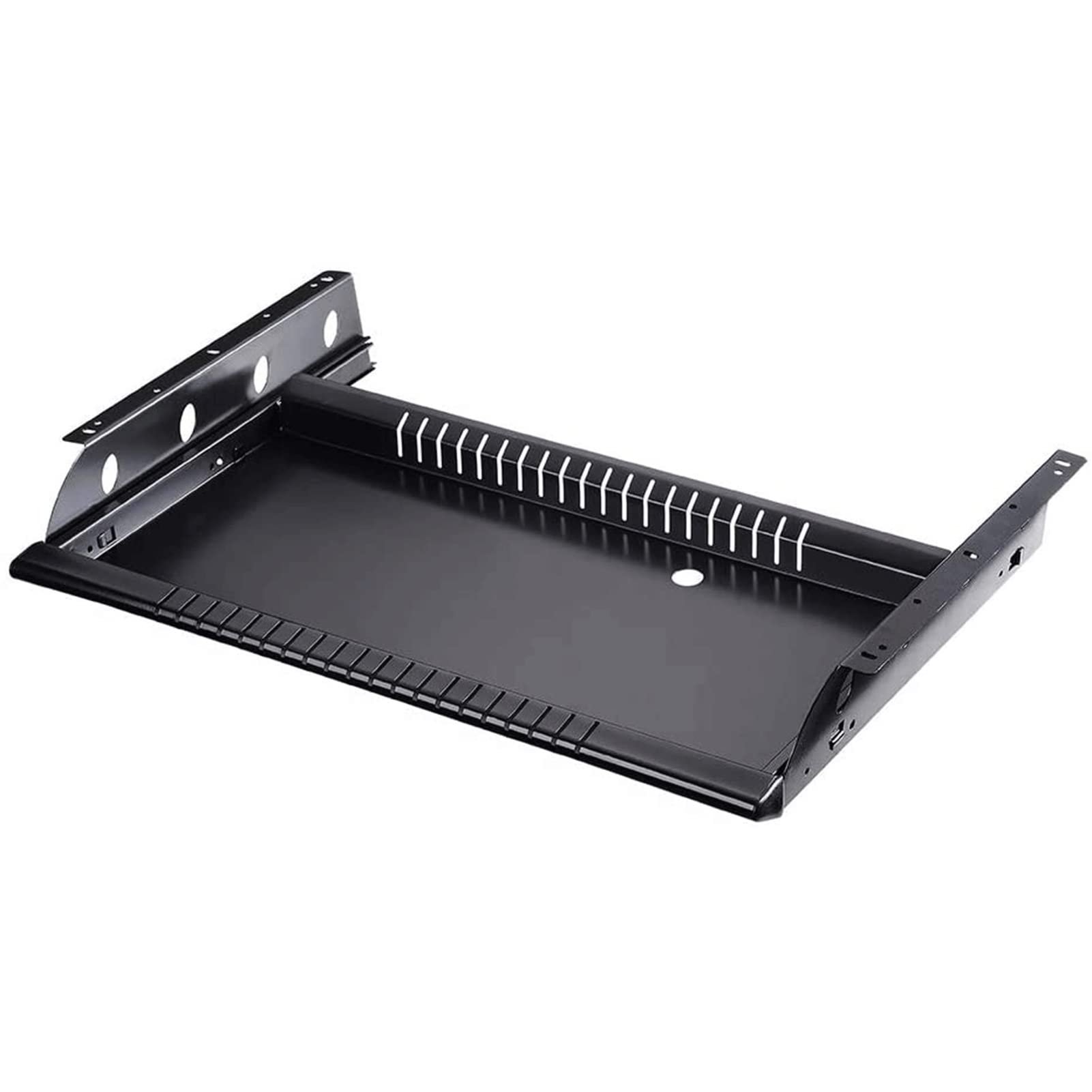 FETION Metal Slide-Out Keyboard Tray & Mouse Platform - Ergonomic Under Desk Computer Keyboard Drawer for Office, Gaming & Home Workspace