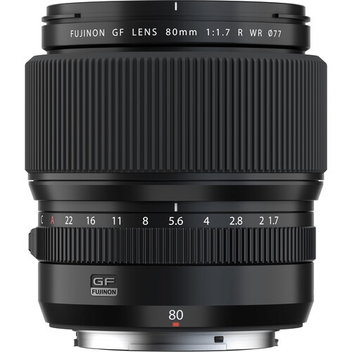 FUJIFILM FUJINON GF 80mm F1.7 R WR GFX Lens - Premium Medium Format Portrait Lens for Fujifilm GFX Cameras - Perfect for Professional Photography, Weddings & Studio Portraits