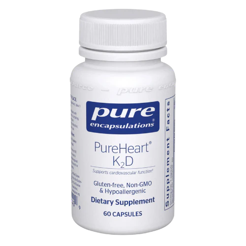 Pure Encapsulations PureHeart® Vitamin K2 + D3 Supplement - 60 Capsules for Bone & Heart Health Support