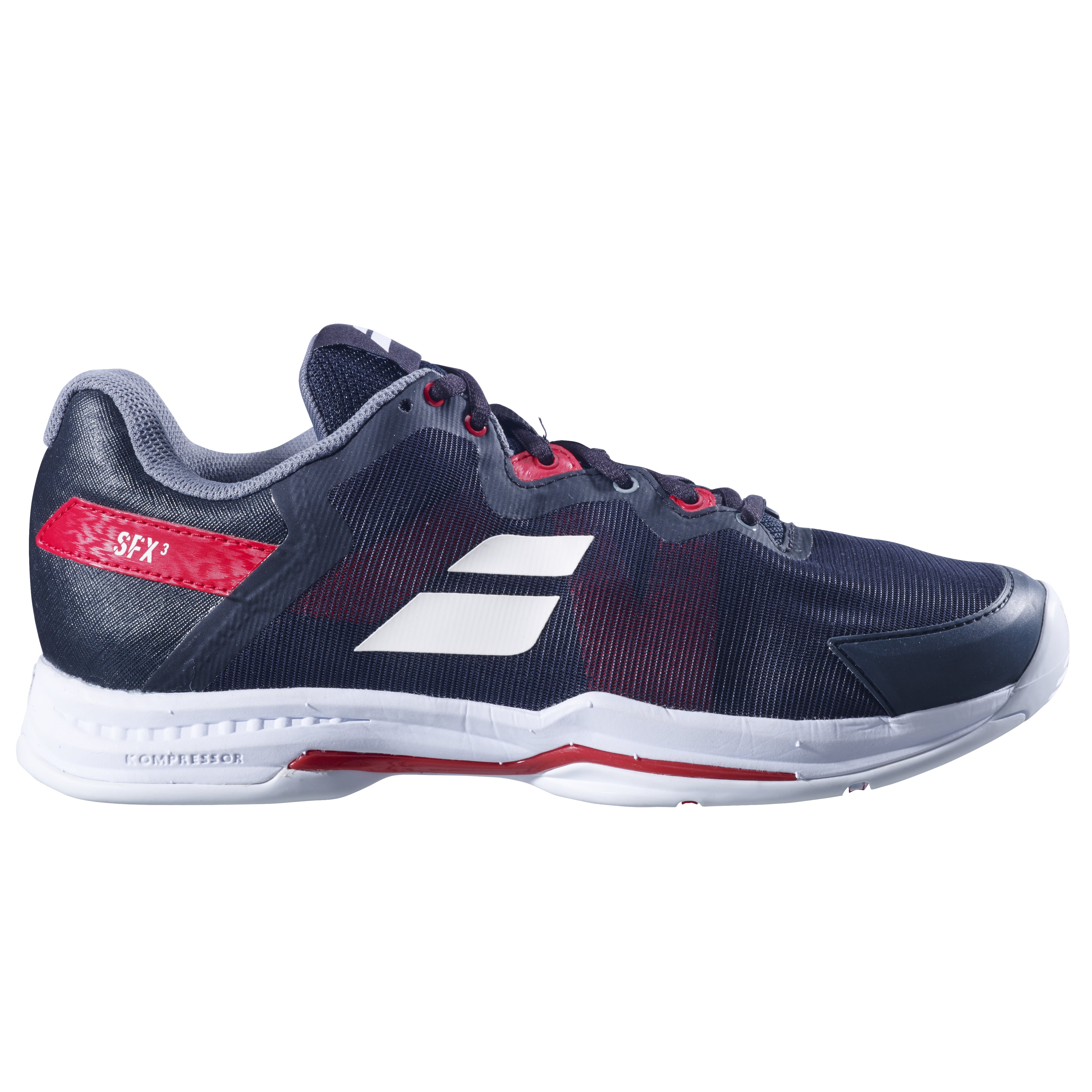 Babolat SFX3 AC Men's Tennis Shoes - Black/Red | Lightweight & Durable for Court Performance | Perfect for Competitive Matches & Training
