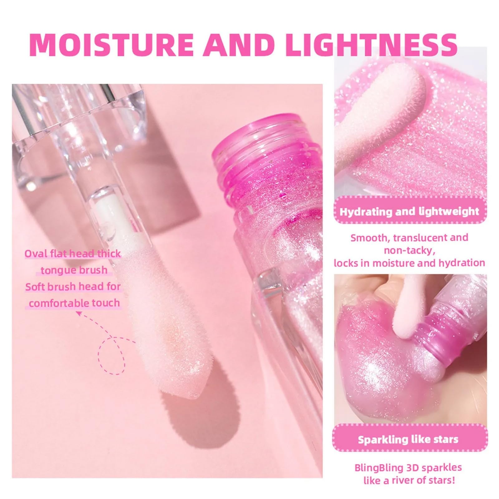 Bossup V2 Magic Color Changing Lip Oil - 2PCS Hydrating Lip Gloss, Warm Tint Moisturizing Lip Treatment for Daily Wear & Special Occasions