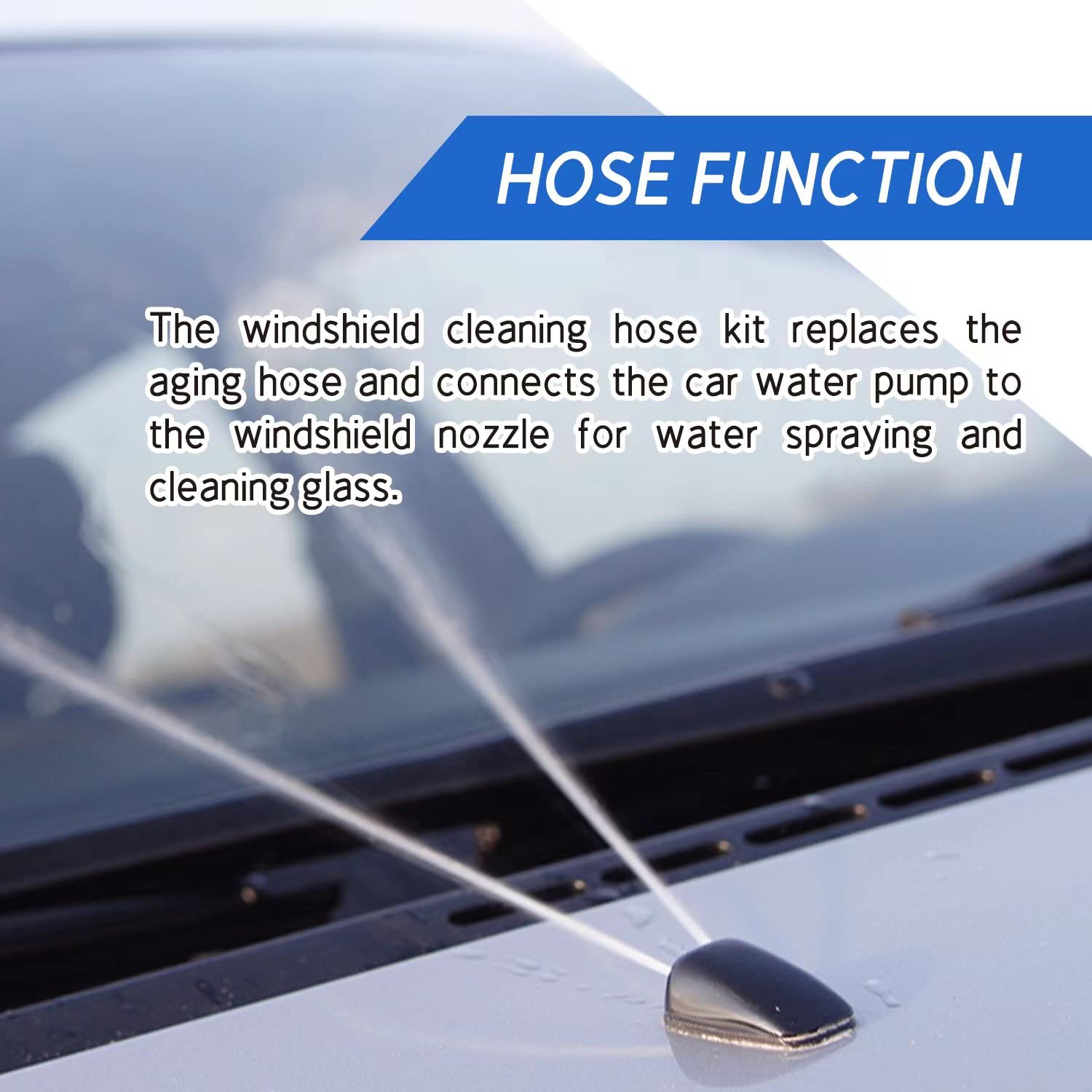 4M Windshield Washer Hose Kit with 12PCS Connectors - Universal Car Washer Fluid Tube Replacement for Most Vehicles - Perfect for Windshield Cleaning & Fluid System Maintenance