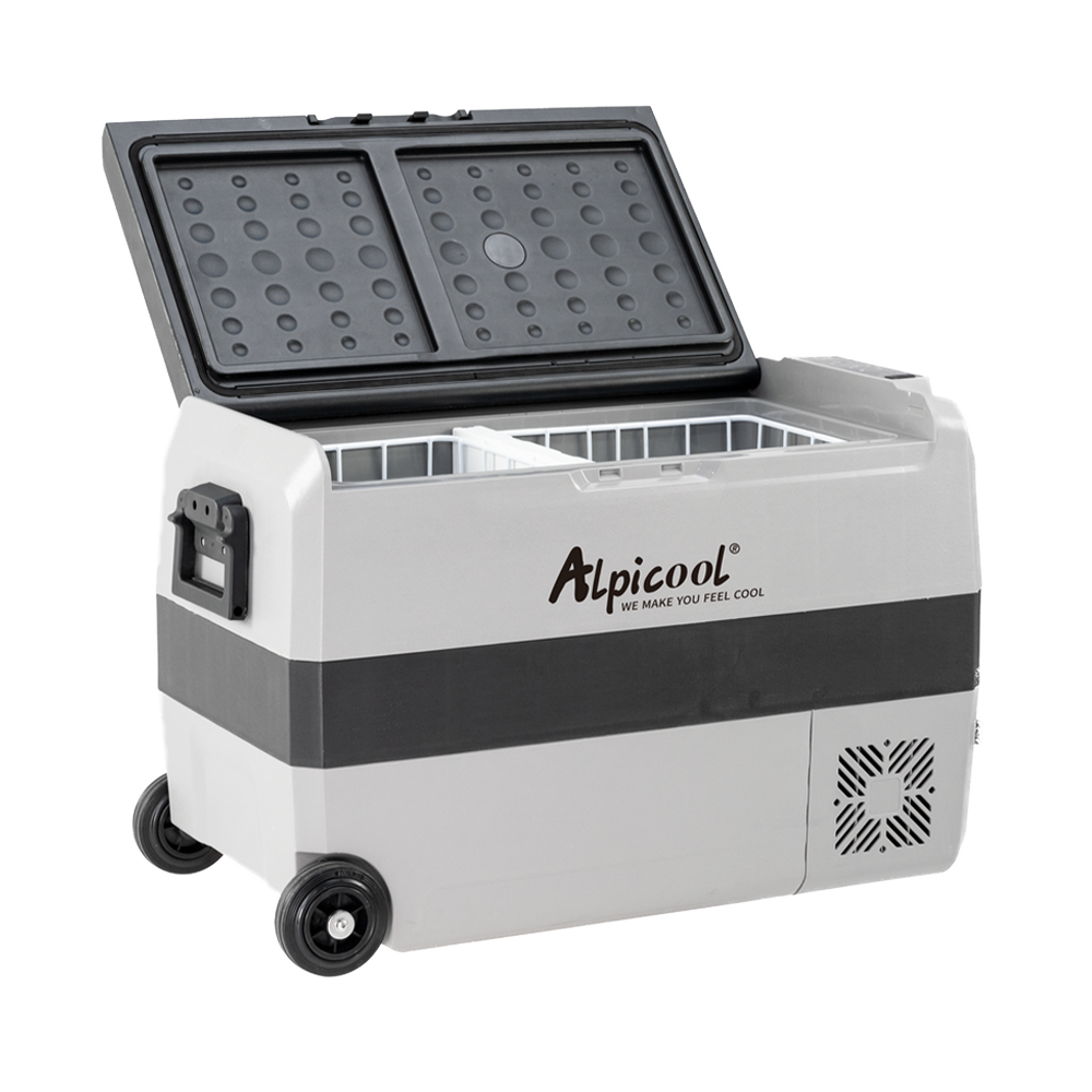 Alpicool T60 12V/24V Portable Car Refrigerator - 20 Quart Dual Zone Freezer & Fridge for Camping, Road Trips & Outdoor Adventures