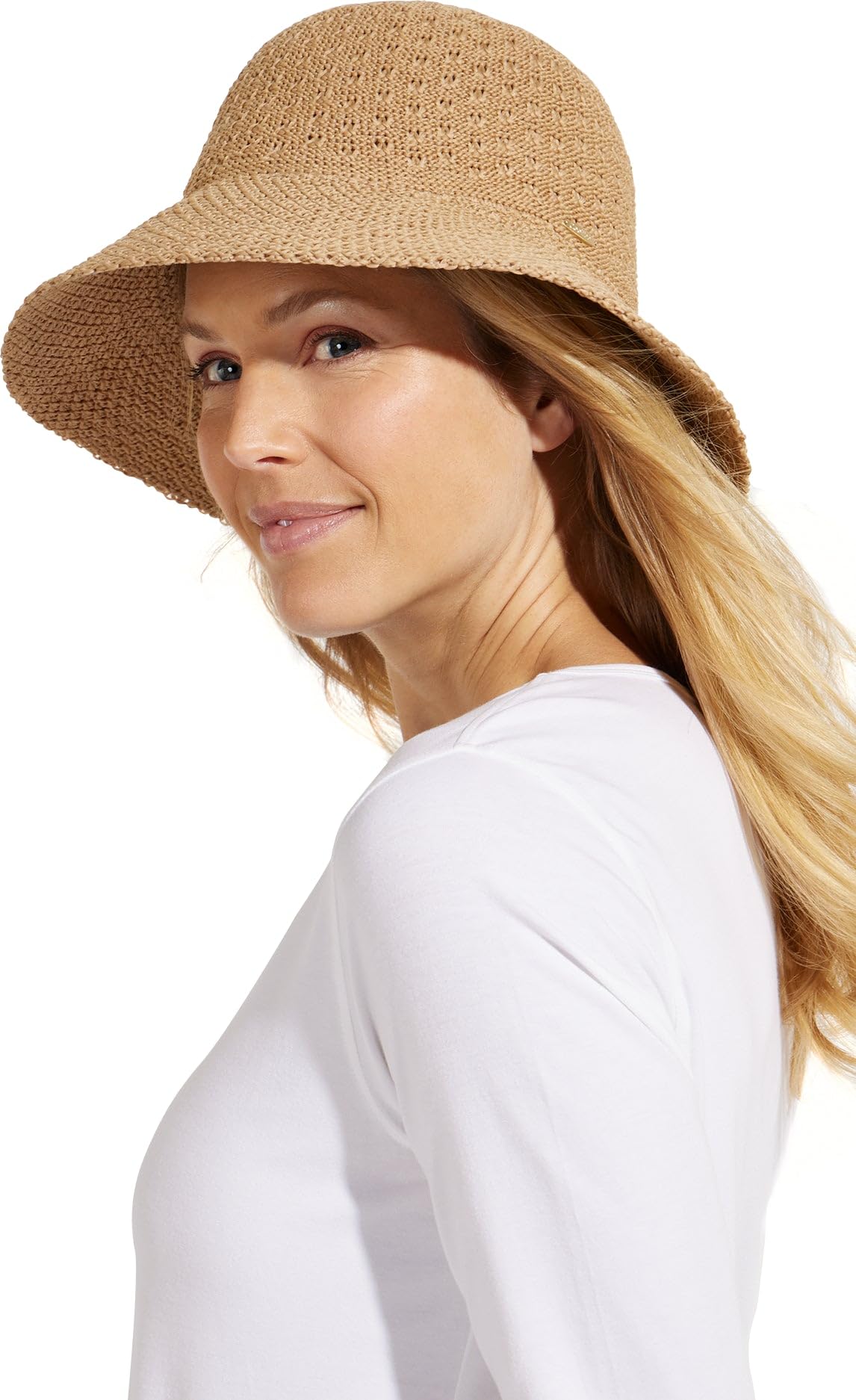Coolibar UPF 50+ Women's Sun Hat - Wide Brim Beach Hat with UV Protection for Outdoor, Travel & Summer Activities