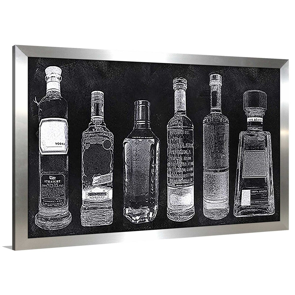 Stylish Bar Cart Print on Acrylic - Modern Home Bar Decor for Living Room, Kitchen, or Office