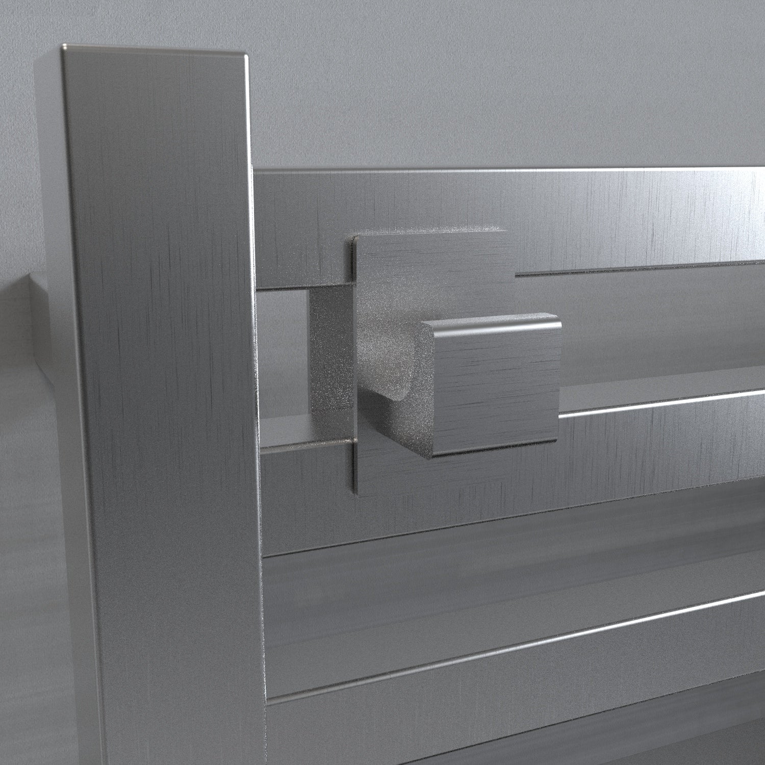 Amba Quadro Bathrobe Hanger - Premium Nickel & Chrome Finish - Space Saving Robe Hook for Bathroom, Bedroom, or Spa