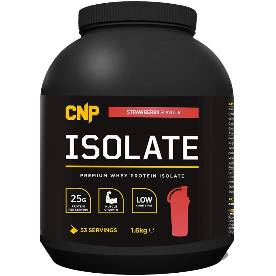 CNP Professional Whey Protein Isolate - Strawberry Flavor 1.6kg (3.5lb) for Muscle Recovery & Post-Workout Nutrition | Gym Supplement for Athletes & Bodybuilders