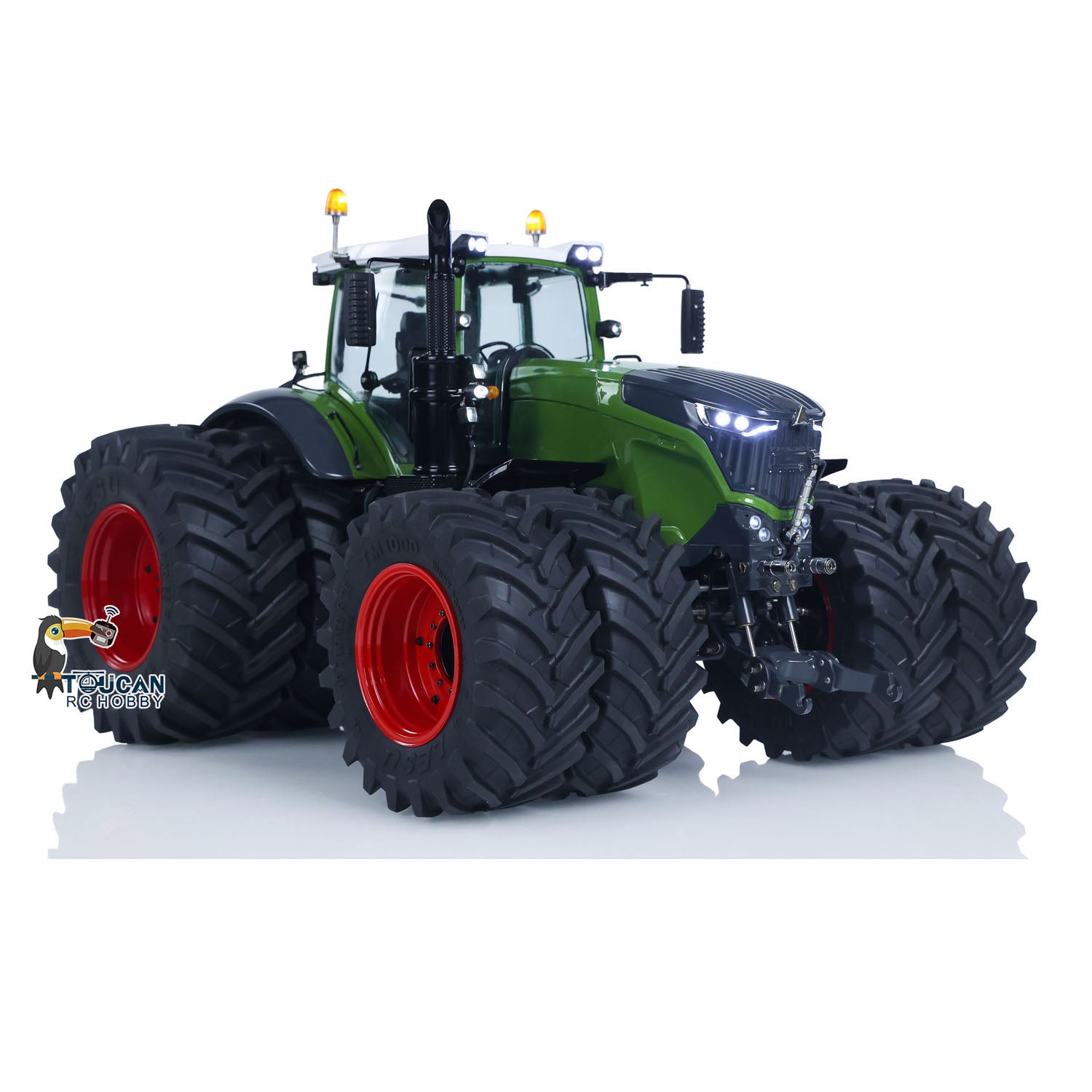 LESU AOUE 1050 1/14 Scale 4x4 RC Tractor Truck with Metal Body, Hydraulic System, Double Wheels, Smoke & Sound Effects - Remote Control Farm Vehicle for Kids & Adults - Perfect for Agricultural Play, Farm Simulation & RC Hobby Enthusiasts