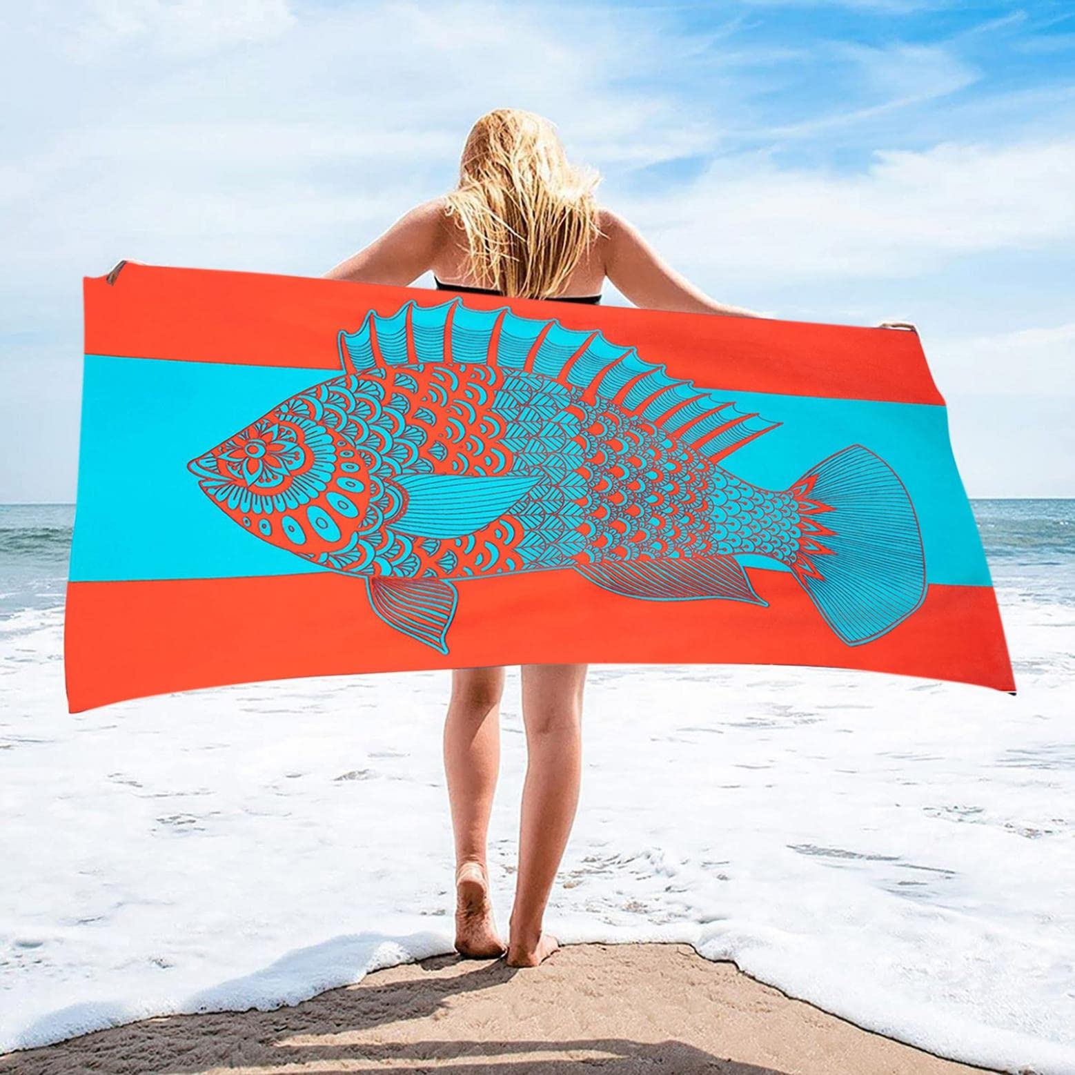 Wareka Colorful Fish Beach Towel - 30