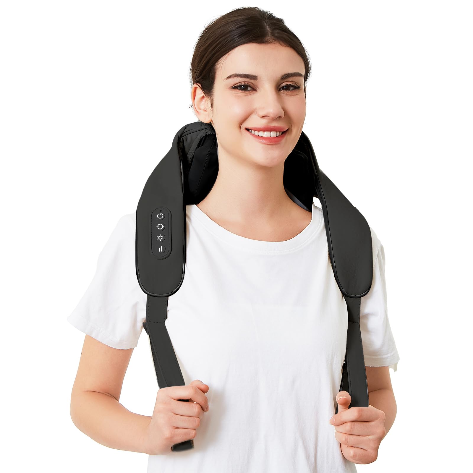 Electric Neck and Shoulder Massager with Heat Therapy - Deep Tissue Pain Relief for Office, Home & Car Use - Perfect Holiday & Christmas Gift for Stress Relief & Relaxation